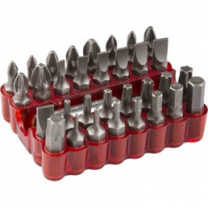 Набор бит с магн адапт "МАСТЕР" Cr-V 33 предм 26045-H33 ЗУБР №07270