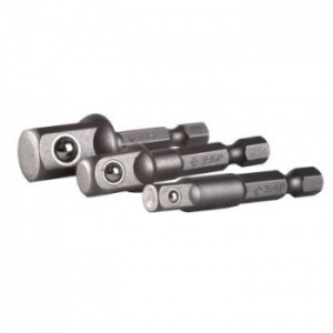 Набор адаптеров для торц голов "Эксперт" E1/4″ - 1/4″, 3/8″, 1/2″, 3 предм ЗУБР №05964