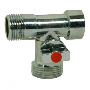 Кран вентиль для СМА прох 1/2г*3/4ш*1/2ш SANTREK Aqua * №05878