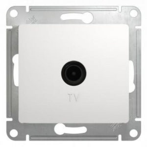 Розетка TV прох СП "Glossa" (бел) (4dB) GSL000192 SchE №04756