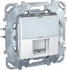 Розетка комп 1м СП RJ45 Unica (бел) MGU5.421.18ZD SchE №07486