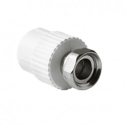 Муфта белая PPRC с перек/гайкой 25*1 (Pro Aqua) №11302