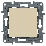 Выкл 2кл СП "Etika" (сл/к) 10А IP20 Legrand №03446