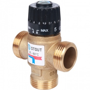 Клапан термостат. смесит. 1" Aquamix AM6311C1 32-50град. Watts д/тепл/пола №01386