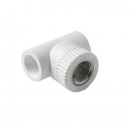 Тройник белый PPRC комбинир ВР 25*3/4 (Pro Aqua) №11314