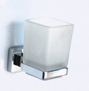 Держатель одинарный + стакан квадр. "CUBE" 2784-1 №07374