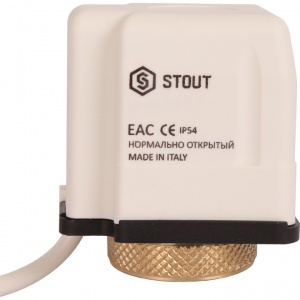 Сервопривод электротермический НЗ 230V (Stout) №07597