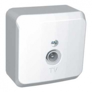 Розетка TV ОП Этюд (бел) TVA-002b SchE №04785