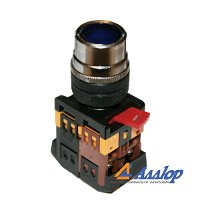 Кнопка ABLF-22 Д-22мм 240В (син) №00872