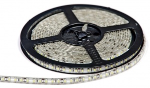 Лента светод 3528 (120 LED) 12V 1м силик бел теплый №07123