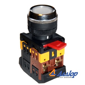 Кнопка ABLFS-22 Д-22мм 240В (бел) №00879