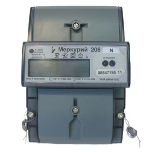 Счётчик Меркурий-206 N 2тар. 1ф 5-60А ДИН 6мод. №06606