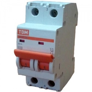 Выключатель автомат. TDM ВА47-29 2п 25А С №06210