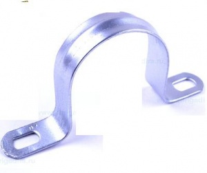 Скоба метал 2-х лапковая (d38-40мм) №02781