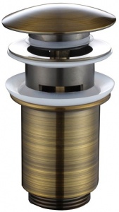 Клапан донный (автомат) с больш загл 1 1/4" с/перел "бронза" F60-4 Frap №03086