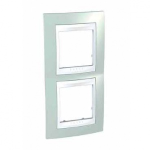 Рамка 2 м Unica (бел) вертик MGU6.004V.18 Хамелеон SchE №07505