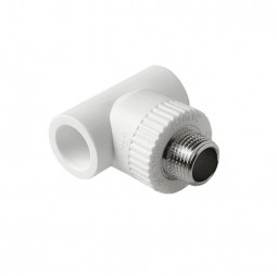 Тройник белый PPRC комбинир НР 20*3/4 (Pro Aqua) №11316